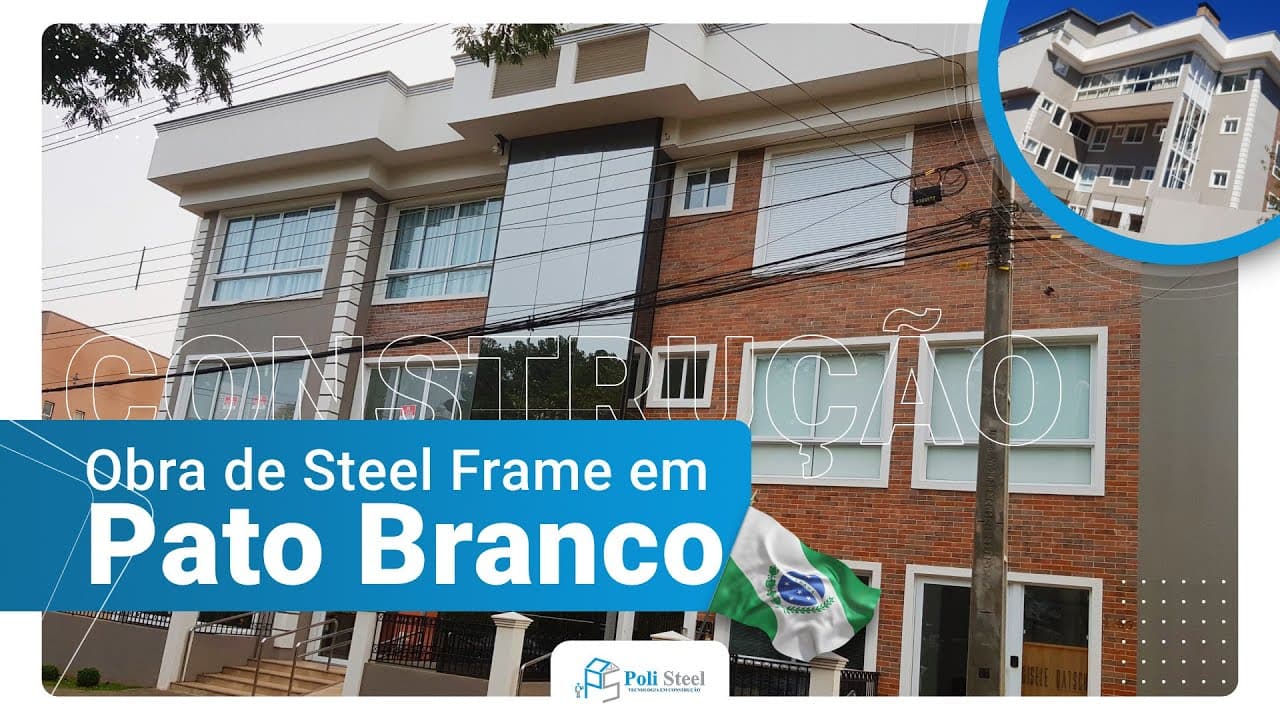 Edifício em Steel Frame construído pela Poli Steel em Pato Branco