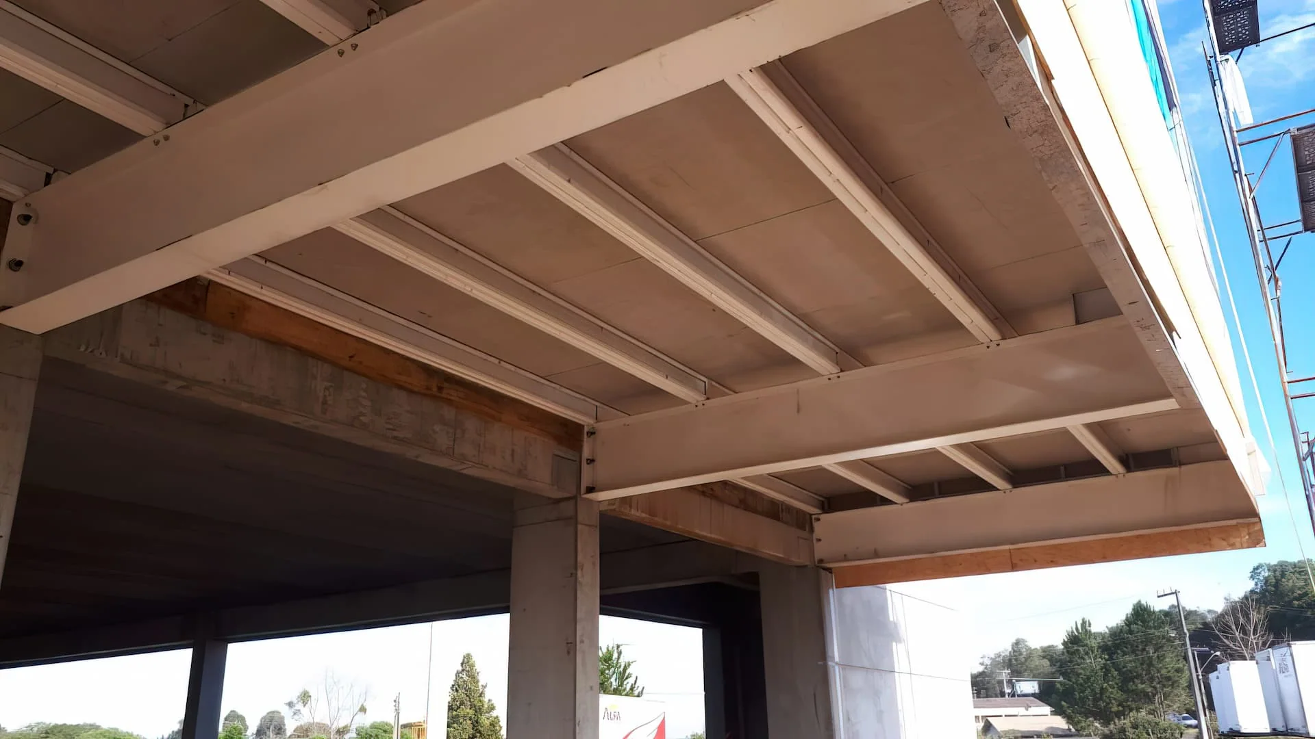 Obra de Steel Frame I, obra da Poli Steel em Caçador, SC
