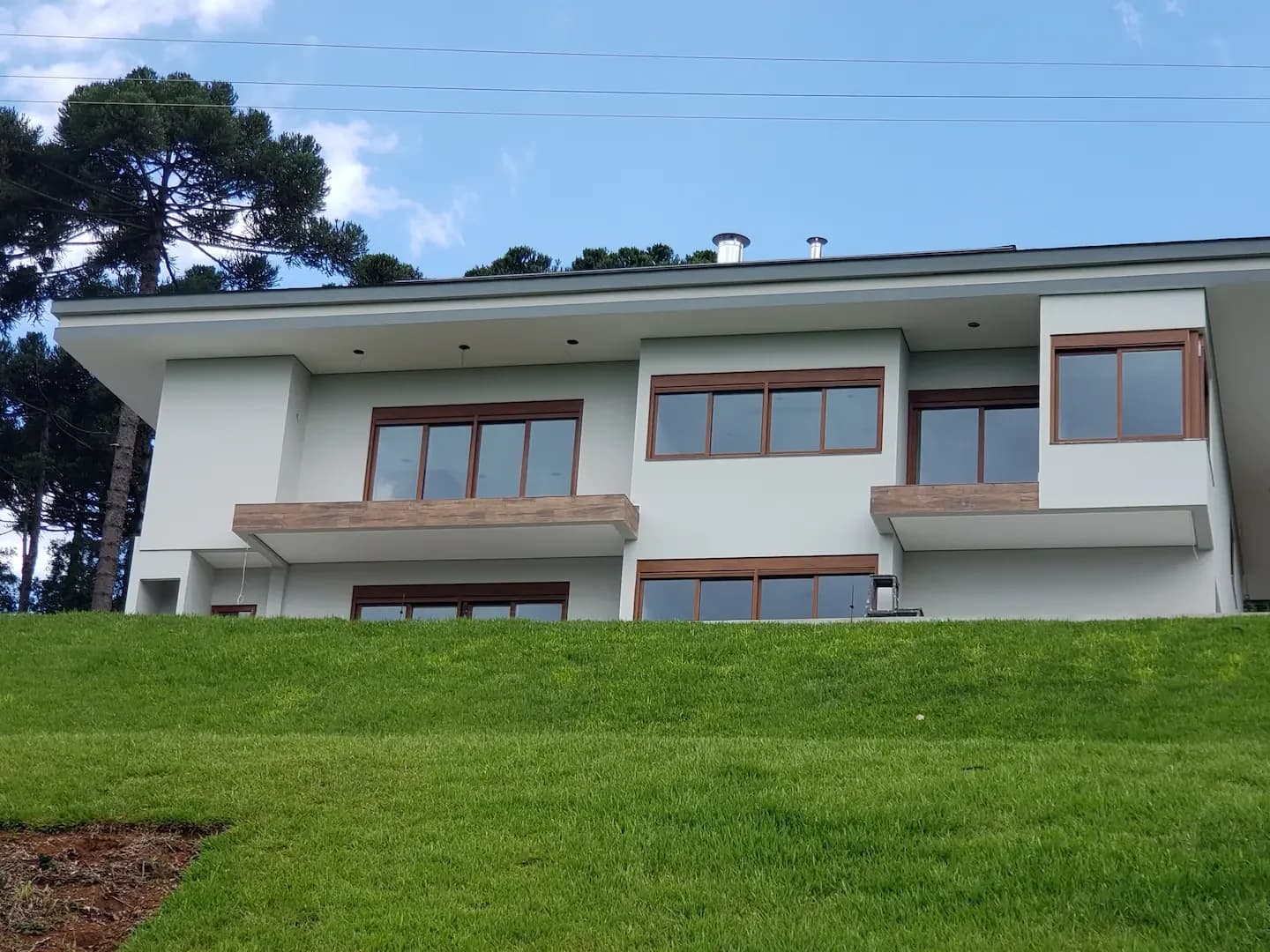ResidĂȘncia de alto padrĂŁo I, obra da Poli Steel em Caçador, SC